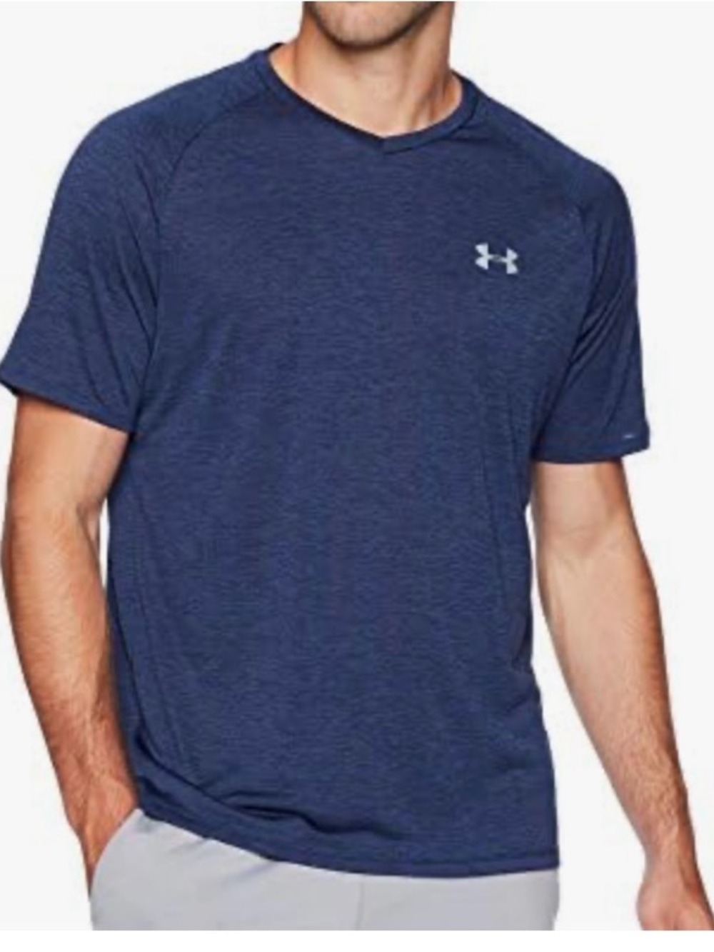Under Armour Med. Steel Blue Short Sleeve Performance Tech Tee